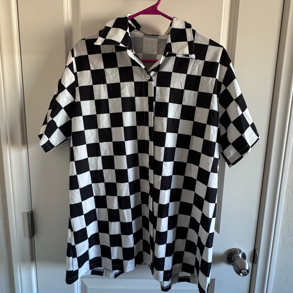 SHEIN Checkered Top